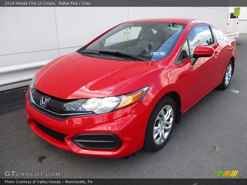 Rallye Red / Gray 2014 Honda Civic LX Coupe