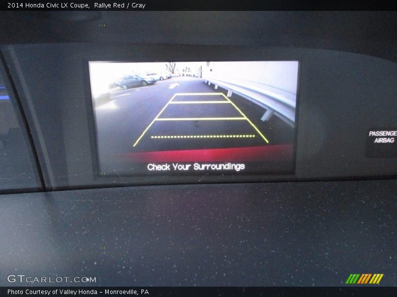 Rallye Red / Gray 2014 Honda Civic LX Coupe