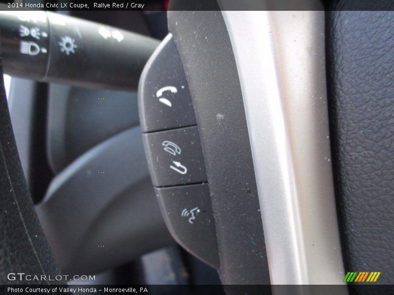 Rallye Red / Gray 2014 Honda Civic LX Coupe