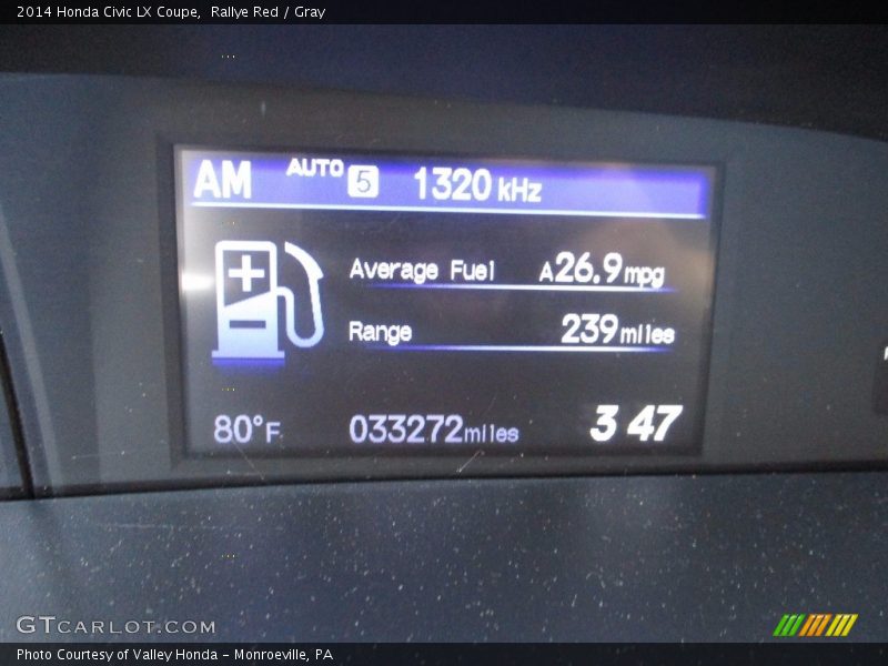 Rallye Red / Gray 2014 Honda Civic LX Coupe