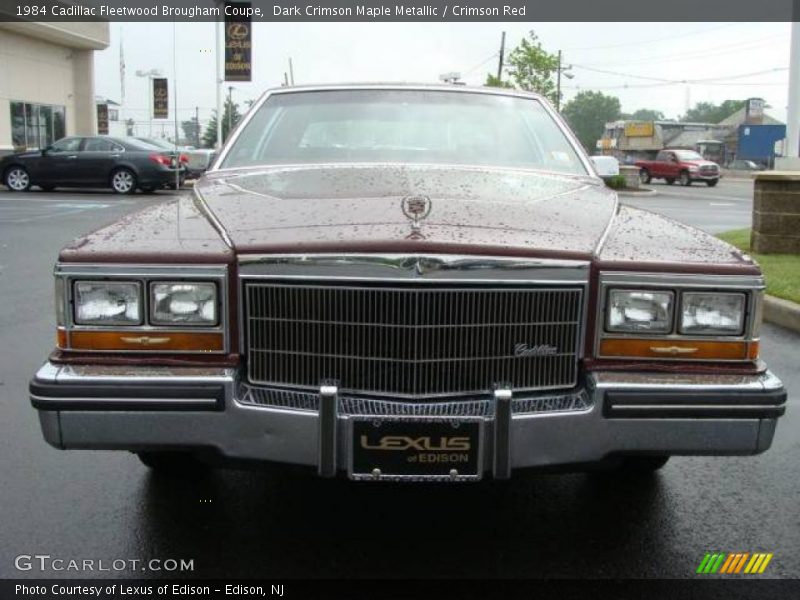 Dark Crimson Maple Metallic / Crimson Red 1984 Cadillac Fleetwood Brougham Coupe