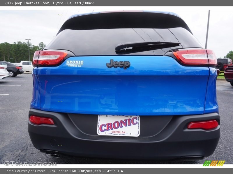 Hydro Blue Pearl / Black 2017 Jeep Cherokee Sport