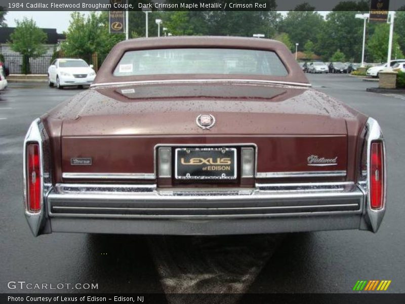 Dark Crimson Maple Metallic / Crimson Red 1984 Cadillac Fleetwood Brougham Coupe