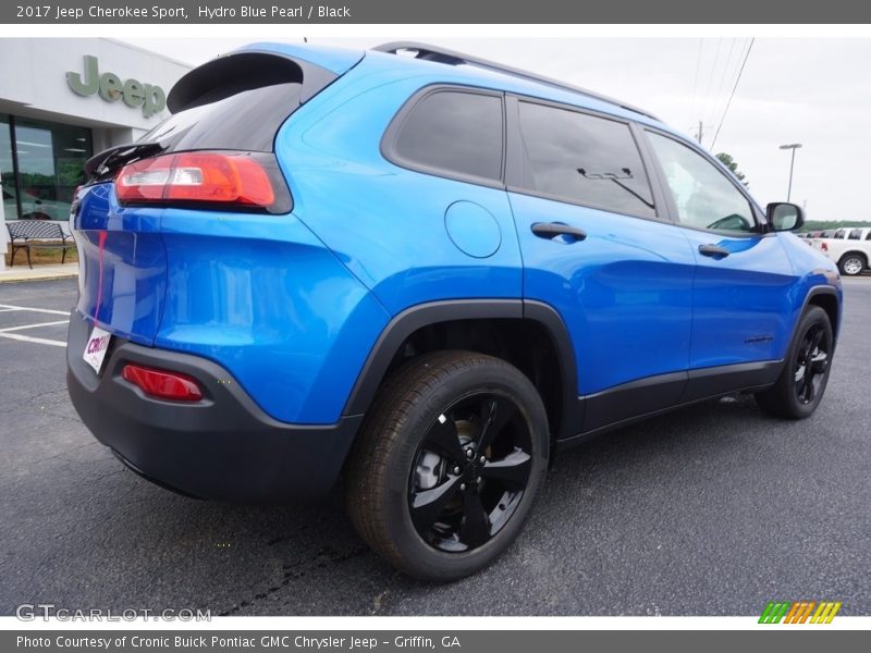 Hydro Blue Pearl / Black 2017 Jeep Cherokee Sport
