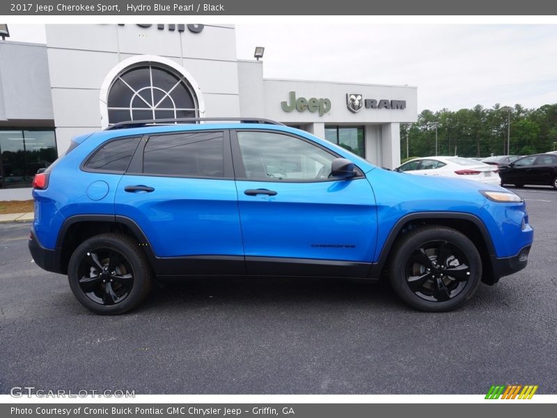 Hydro Blue Pearl / Black 2017 Jeep Cherokee Sport