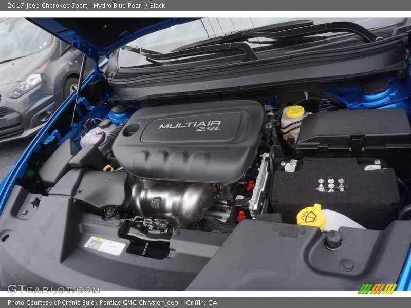 Hydro Blue Pearl / Black 2017 Jeep Cherokee Sport