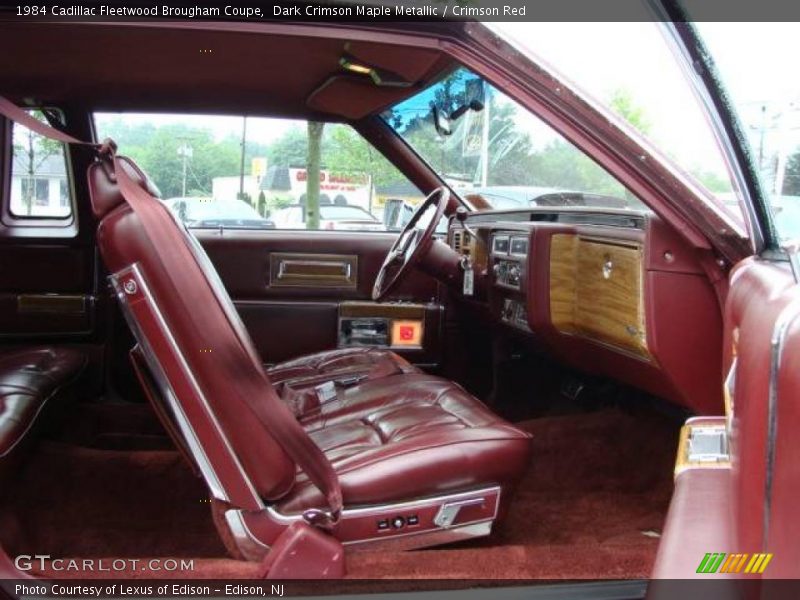 Dark Crimson Maple Metallic / Crimson Red 1984 Cadillac Fleetwood Brougham Coupe
