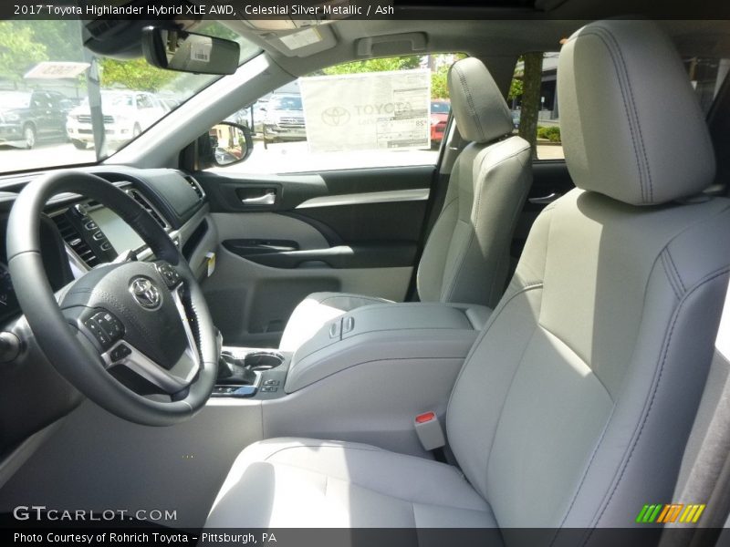 Celestial Silver Metallic / Ash 2017 Toyota Highlander Hybrid XLE AWD