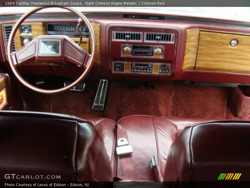 Dark Crimson Maple Metallic / Crimson Red 1984 Cadillac Fleetwood Brougham Coupe
