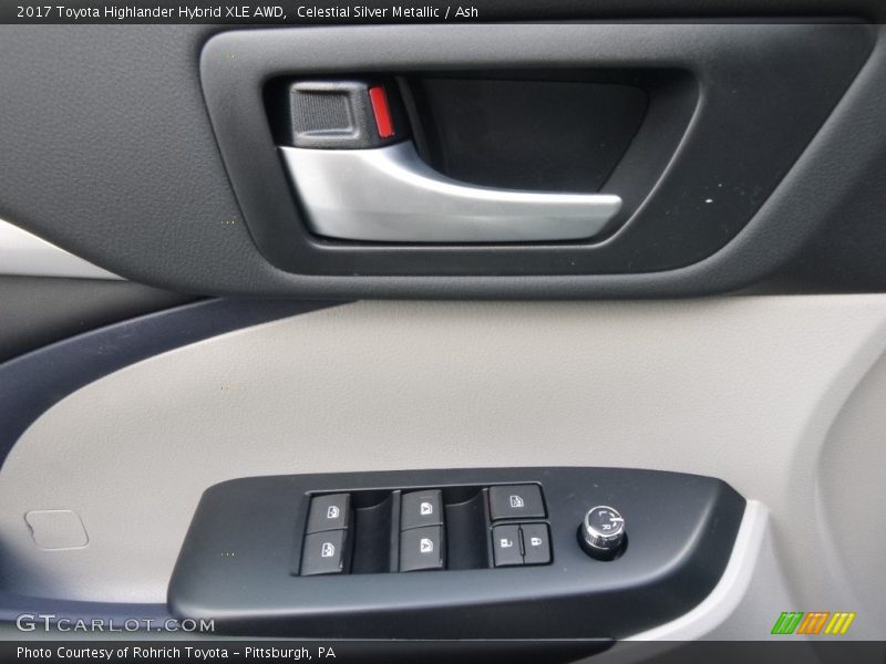 Celestial Silver Metallic / Ash 2017 Toyota Highlander Hybrid XLE AWD