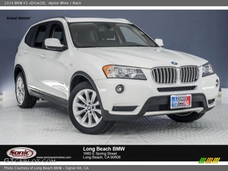 Alpine White / Black 2014 BMW X3 xDrive28i