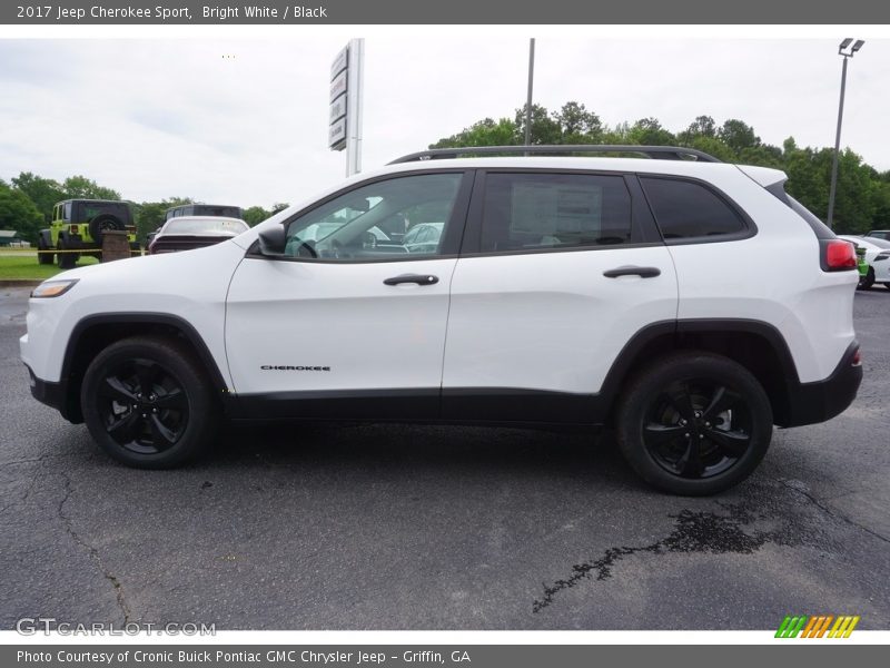 Bright White / Black 2017 Jeep Cherokee Sport