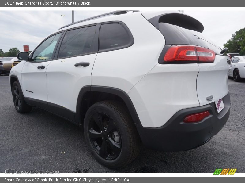 Bright White / Black 2017 Jeep Cherokee Sport