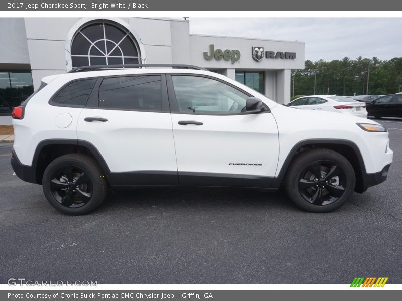 Bright White / Black 2017 Jeep Cherokee Sport