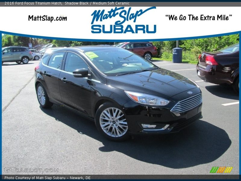 Shadow Black / Medium Soft Ceramic 2016 Ford Focus Titanium Hatch