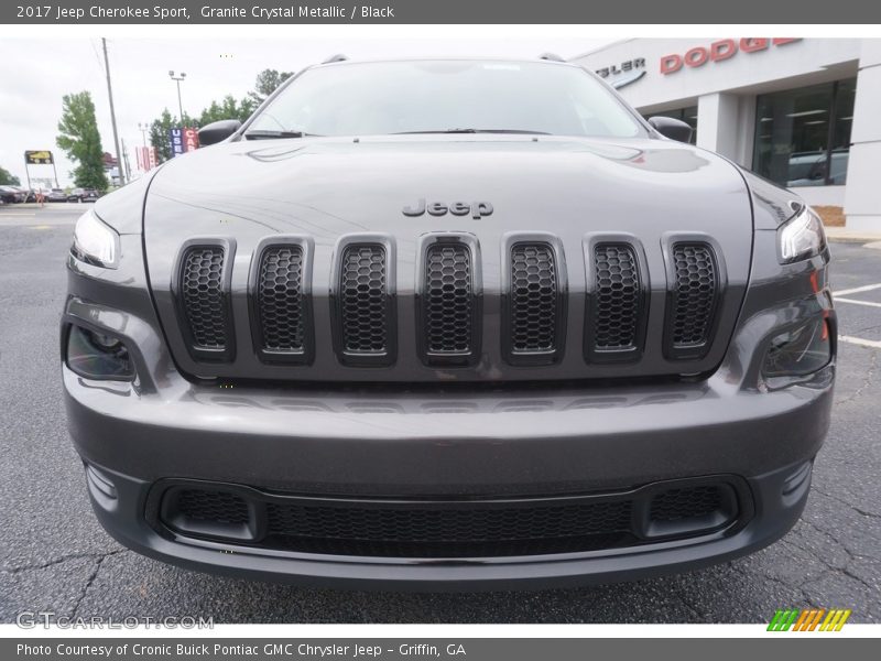 Granite Crystal Metallic / Black 2017 Jeep Cherokee Sport