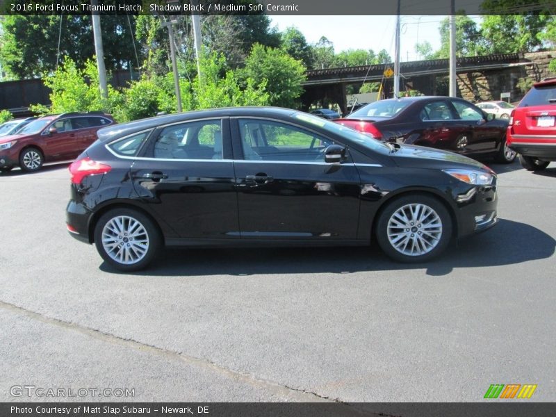 Shadow Black / Medium Soft Ceramic 2016 Ford Focus Titanium Hatch