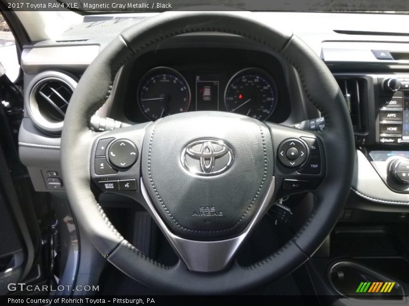 Magnetic Gray Metallic / Black 2017 Toyota RAV4 XLE