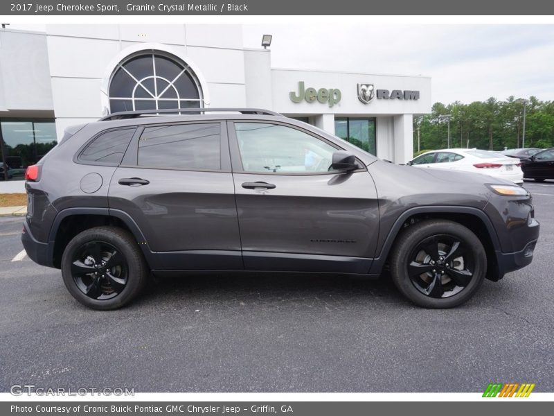 Granite Crystal Metallic / Black 2017 Jeep Cherokee Sport