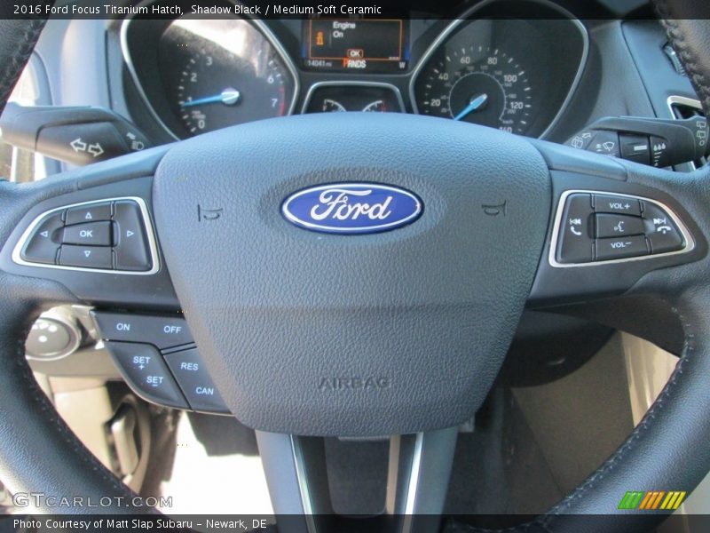 Shadow Black / Medium Soft Ceramic 2016 Ford Focus Titanium Hatch