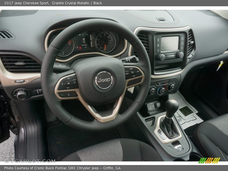 Granite Crystal Metallic / Black 2017 Jeep Cherokee Sport