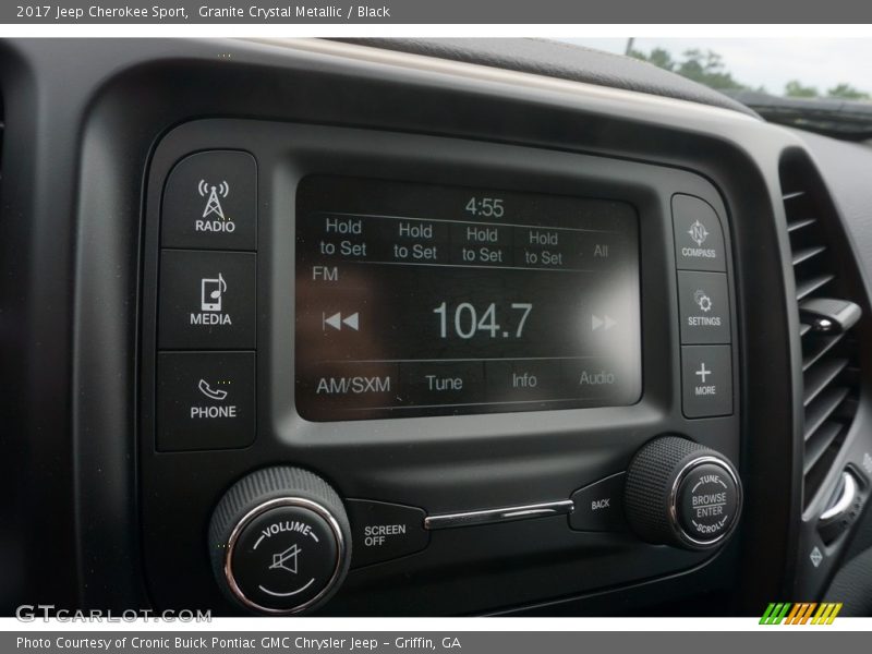 Granite Crystal Metallic / Black 2017 Jeep Cherokee Sport