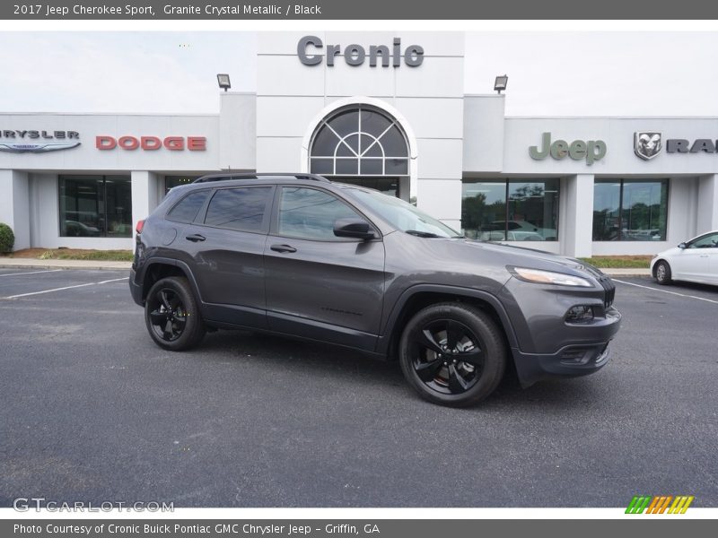 Granite Crystal Metallic / Black 2017 Jeep Cherokee Sport