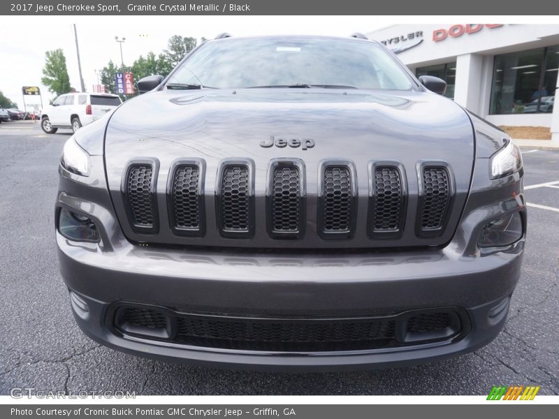 Granite Crystal Metallic / Black 2017 Jeep Cherokee Sport