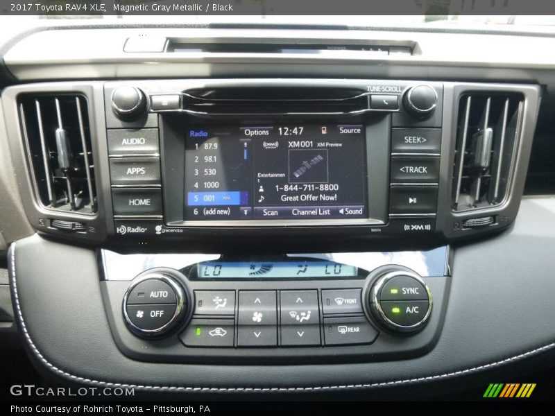 Magnetic Gray Metallic / Black 2017 Toyota RAV4 XLE