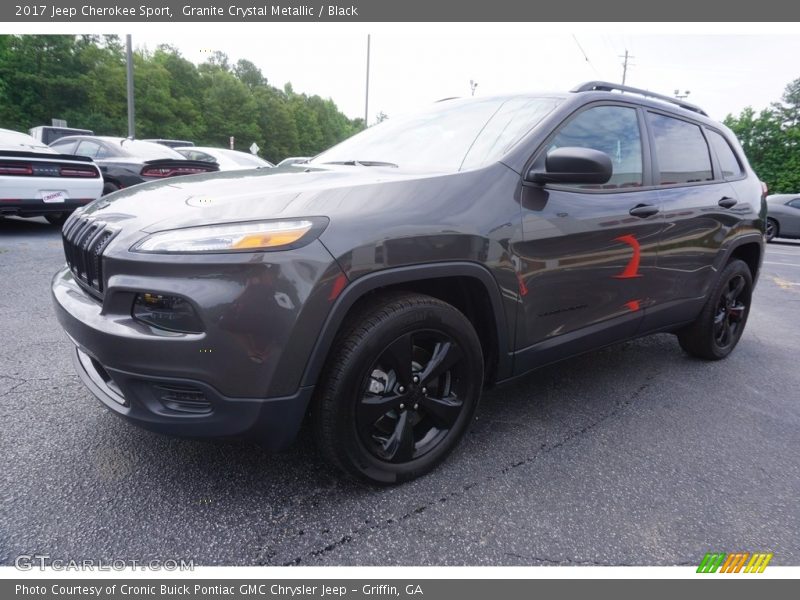 Granite Crystal Metallic / Black 2017 Jeep Cherokee Sport