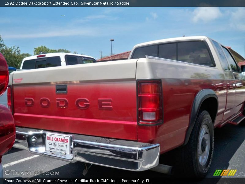 Silver Star Metallic / Saddle 1992 Dodge Dakota Sport Extended Cab