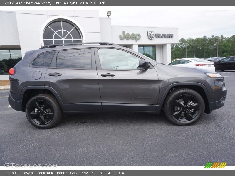 Granite Crystal Metallic / Black 2017 Jeep Cherokee Sport