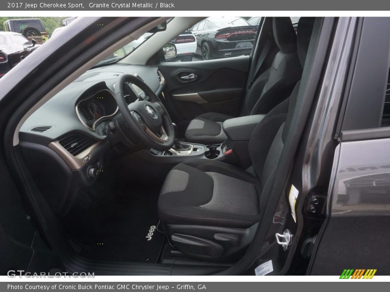 Granite Crystal Metallic / Black 2017 Jeep Cherokee Sport