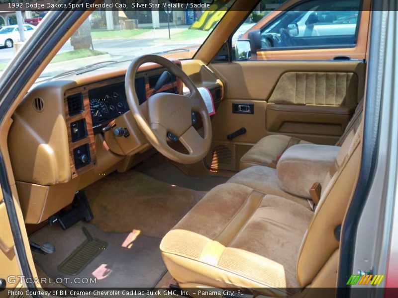 Silver Star Metallic / Saddle 1992 Dodge Dakota Sport Extended Cab