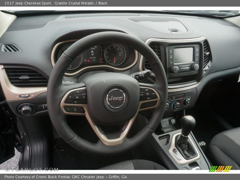 Granite Crystal Metallic / Black 2017 Jeep Cherokee Sport