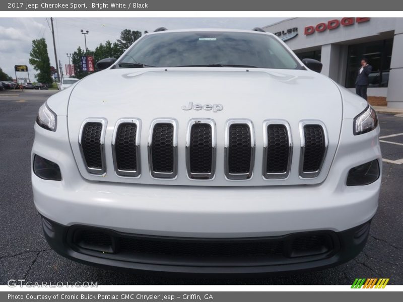 Bright White / Black 2017 Jeep Cherokee Sport