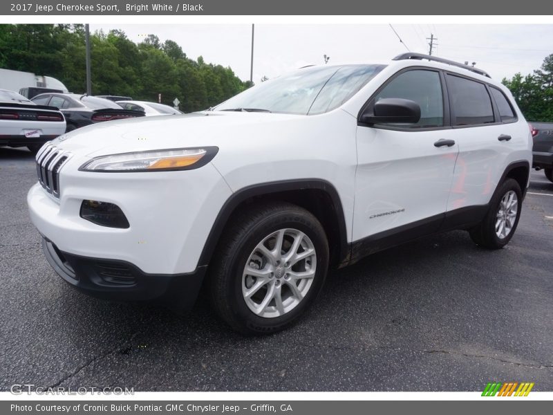 Bright White / Black 2017 Jeep Cherokee Sport