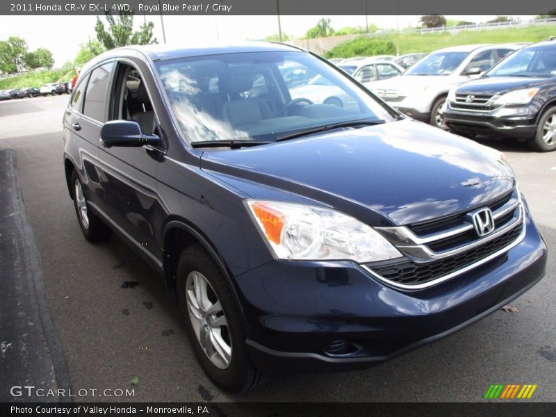 Royal Blue Pearl / Gray 2011 Honda CR-V EX-L 4WD