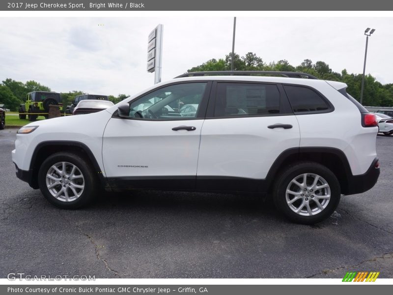Bright White / Black 2017 Jeep Cherokee Sport