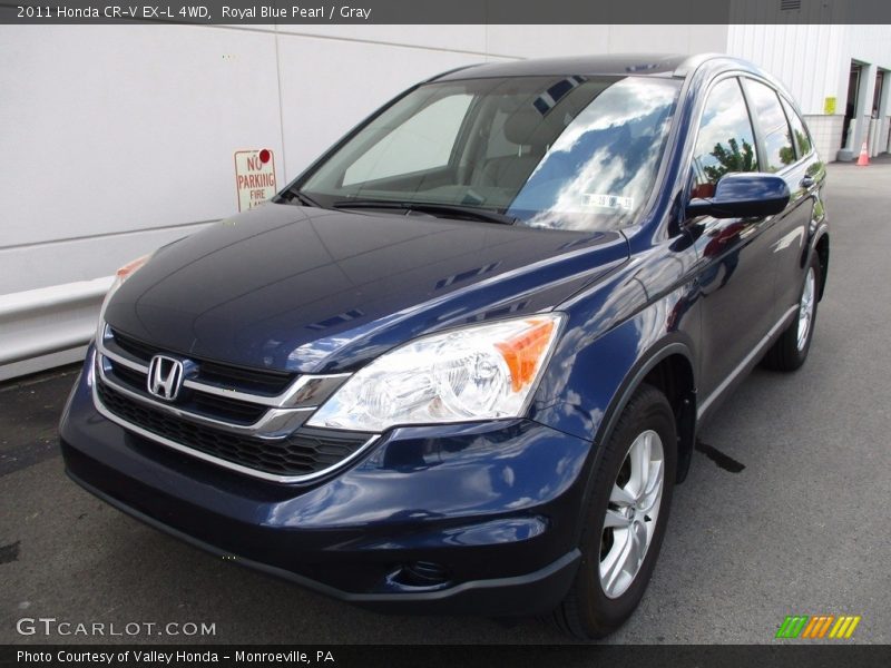 Royal Blue Pearl / Gray 2011 Honda CR-V EX-L 4WD
