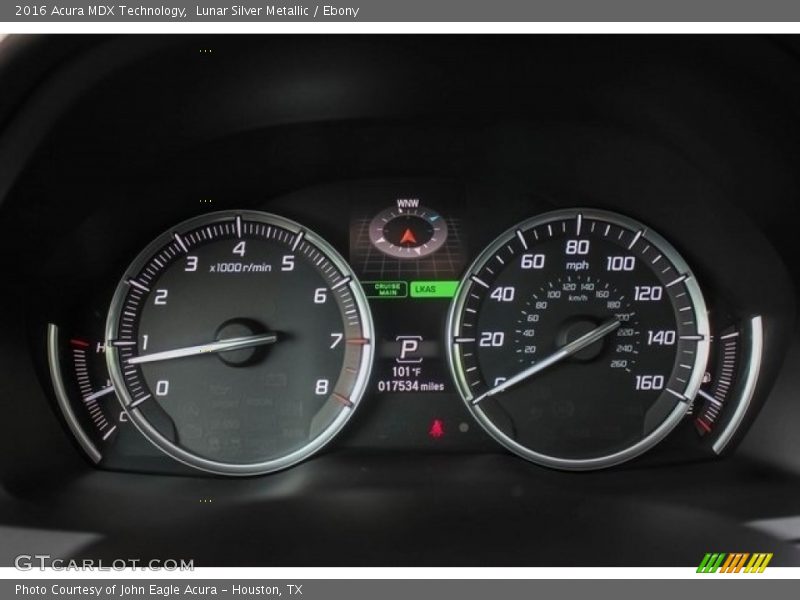 Lunar Silver Metallic / Ebony 2016 Acura MDX Technology