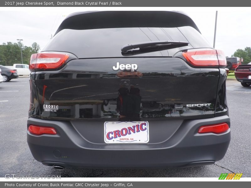 Diamond Black Crystal Pearl / Black 2017 Jeep Cherokee Sport