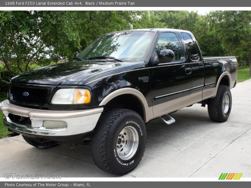 Black / Medium Prairie Tan 1998 Ford F250 Lariat Extended Cab 4x4