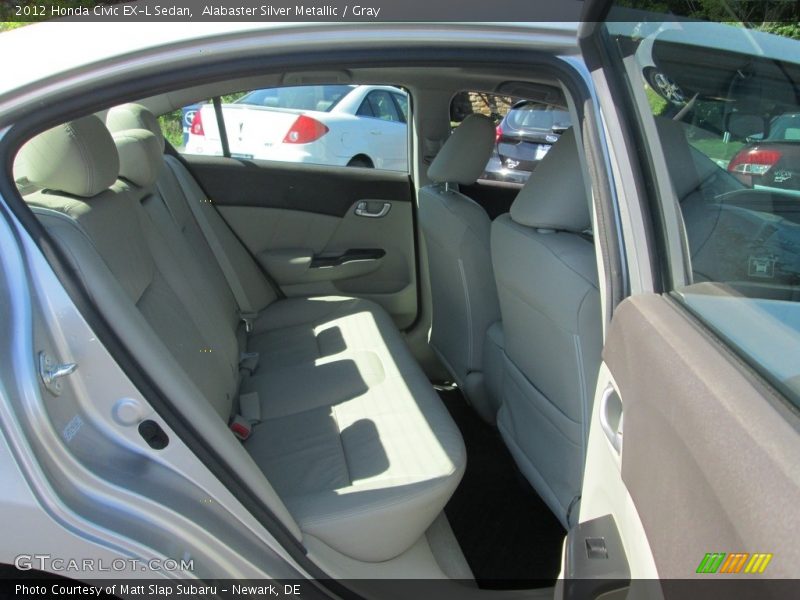 Alabaster Silver Metallic / Gray 2012 Honda Civic EX-L Sedan