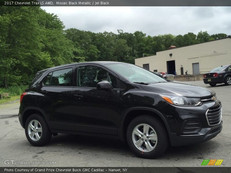 Mosaic Black Metallic / Jet Black 2017 Chevrolet Trax LS AWD
