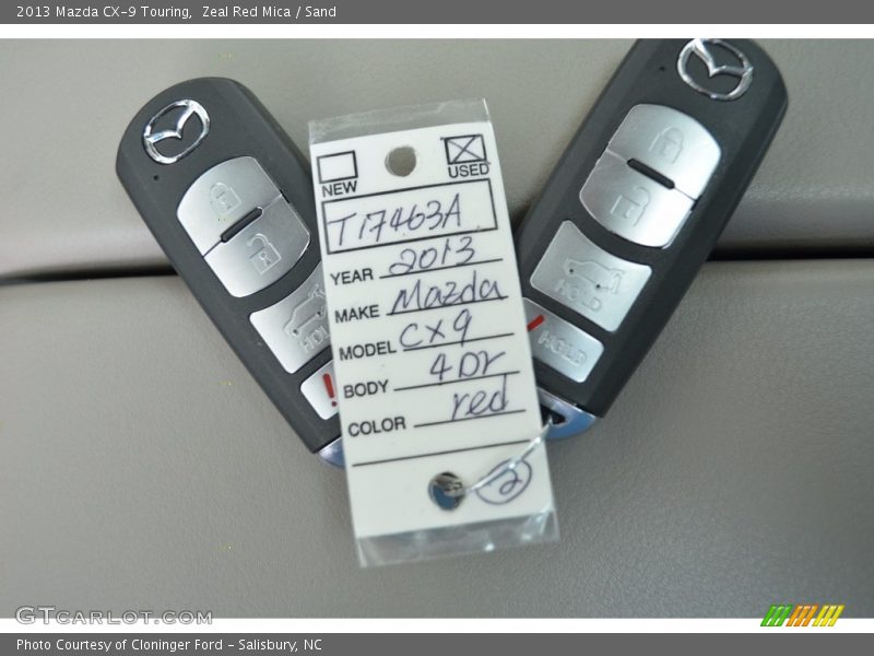 Zeal Red Mica / Sand 2013 Mazda CX-9 Touring