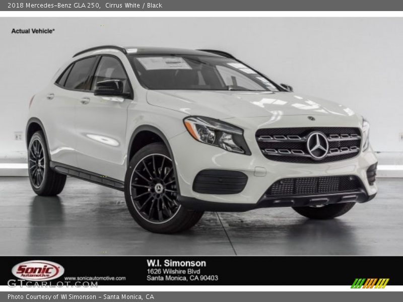 Cirrus White / Black 2018 Mercedes-Benz GLA 250