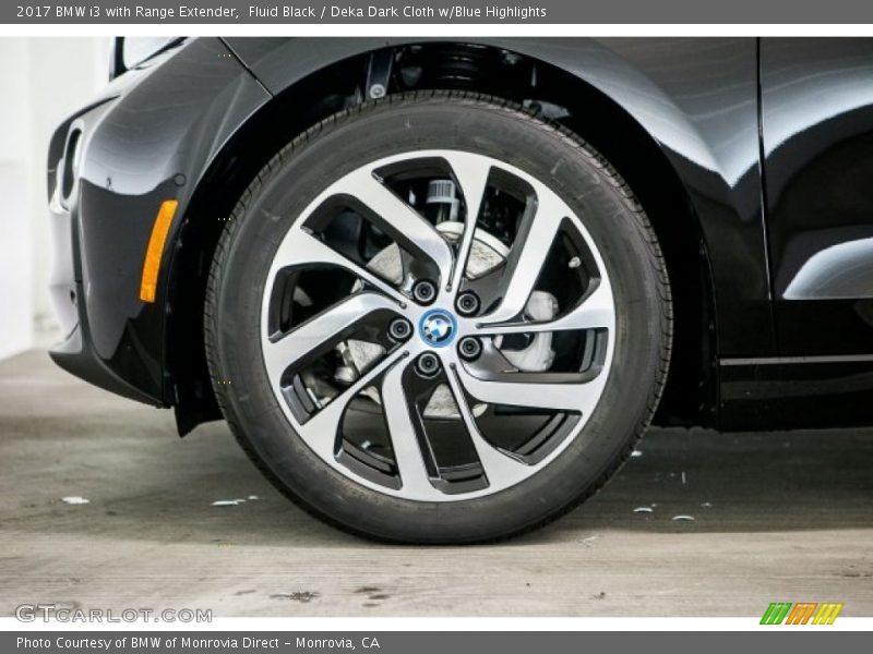 Fluid Black / Deka Dark Cloth w/Blue Highlights 2017 BMW i3 with Range Extender