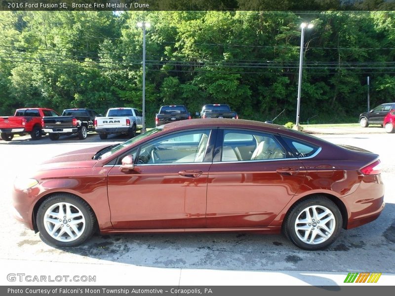 Bronze Fire Metallic / Dune 2016 Ford Fusion SE