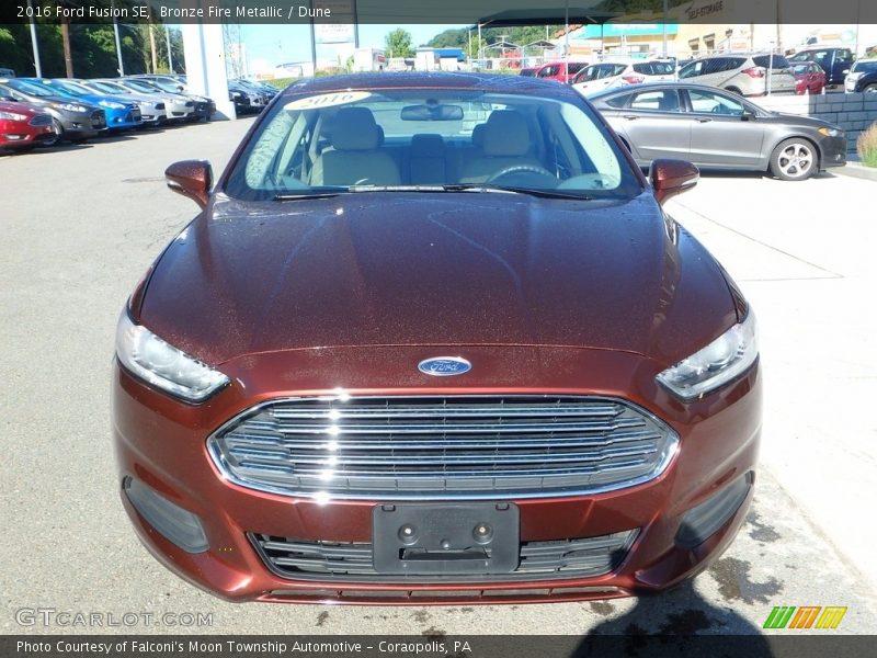 Bronze Fire Metallic / Dune 2016 Ford Fusion SE